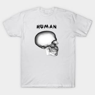 Human Skull - Black T-Shirt